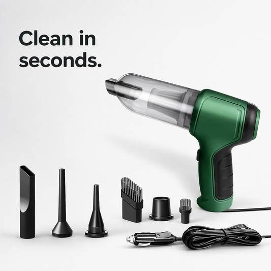 ChromeForce 2-in-1 Handheld Car Vacuum & Air Blower - Clean in seconds